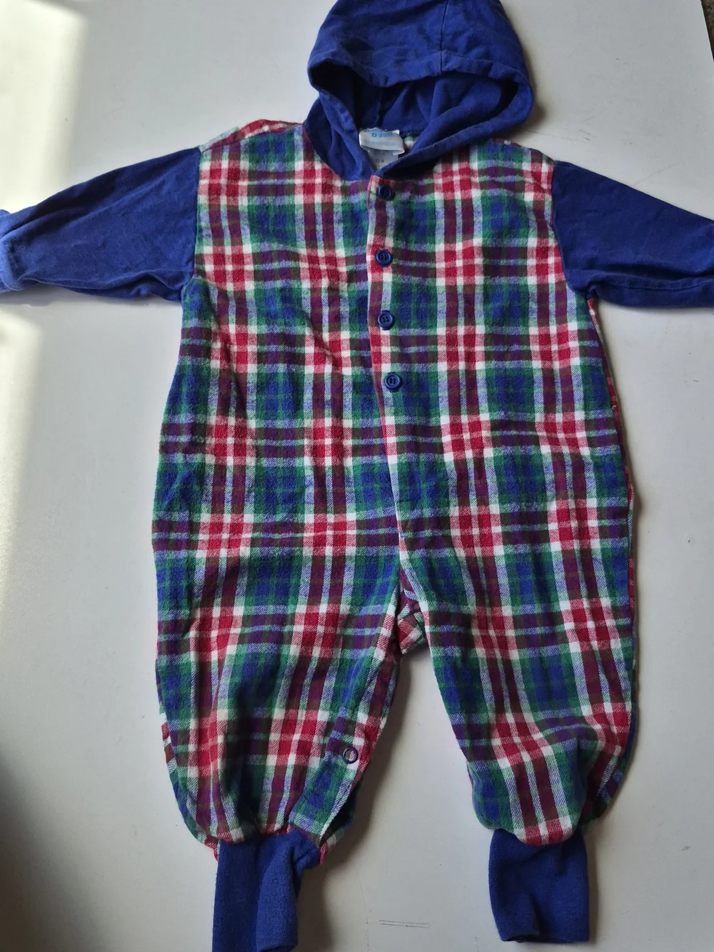 OshKosh B'gosh Hooded Plaid Sleep Sack - Blue, Green & Red
